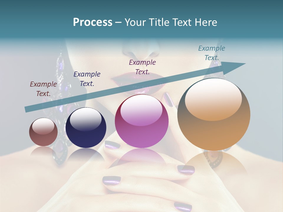 Lipstick Nail Girl PowerPoint Template