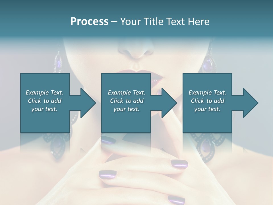 Lipstick Nail Girl PowerPoint Template