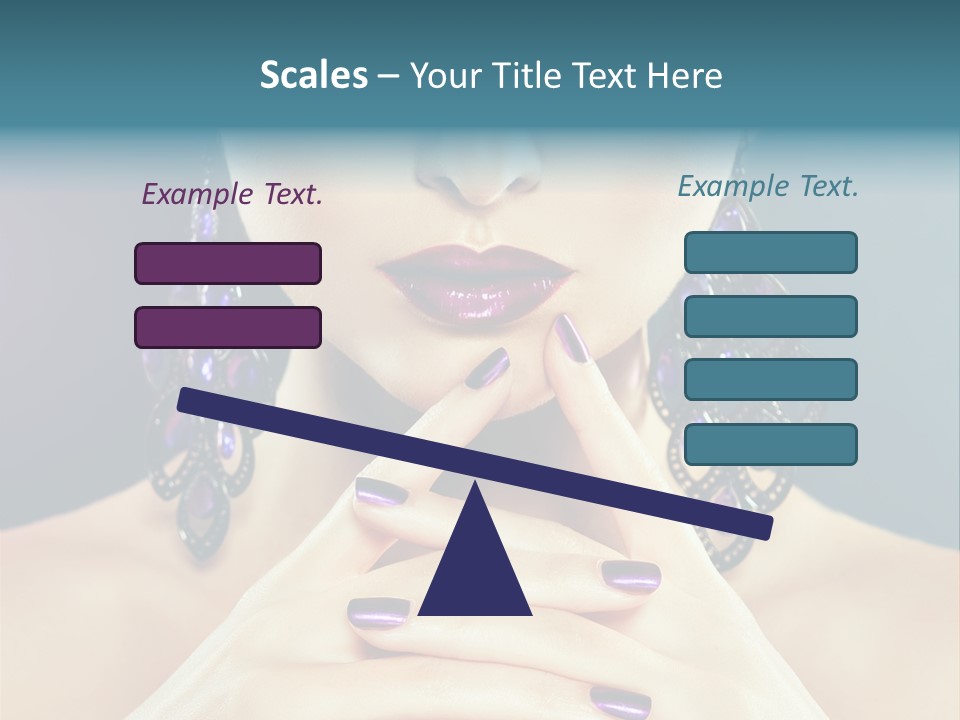 Lipstick Nail Girl PowerPoint Template