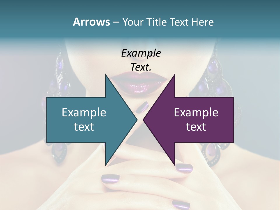 Lipstick Nail Girl PowerPoint Template