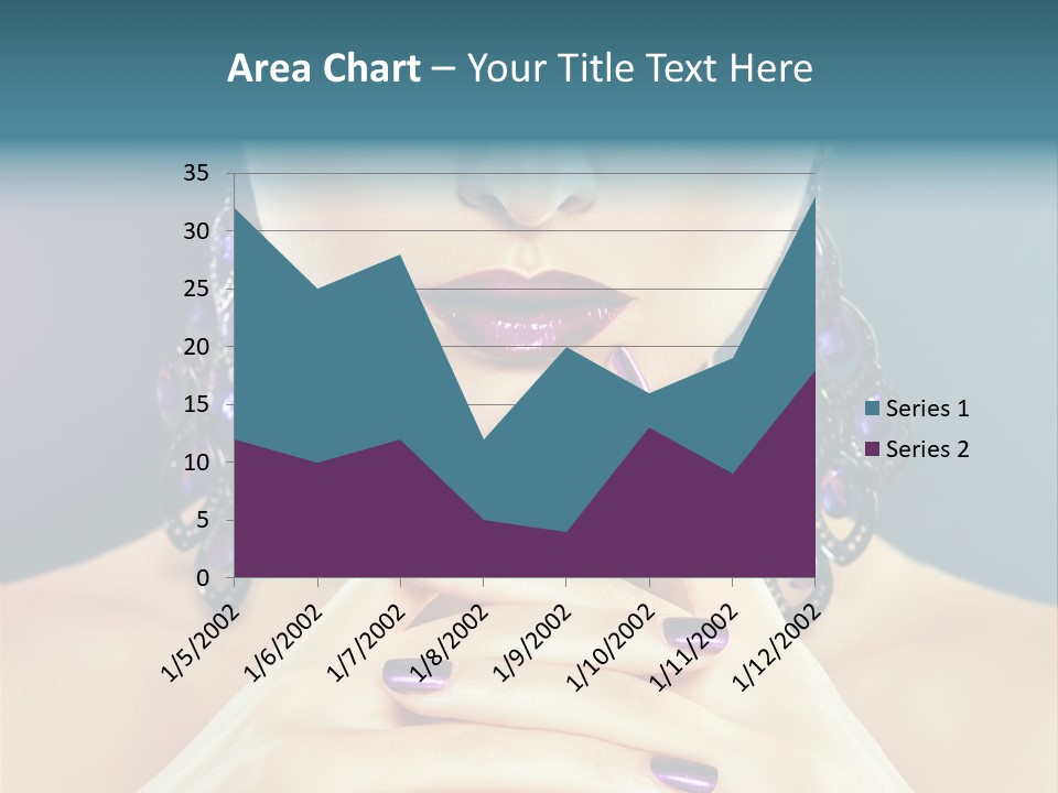 Lipstick Nail Girl PowerPoint Template