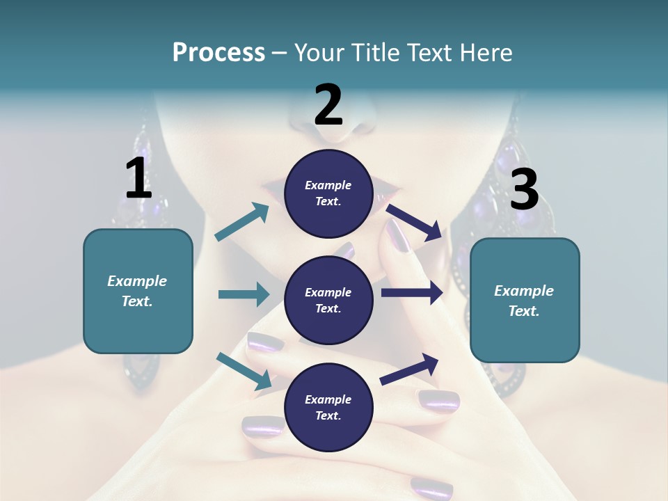 Lipstick Nail Girl PowerPoint Template