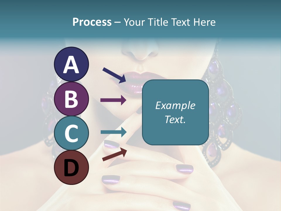 Lipstick Nail Girl PowerPoint Template