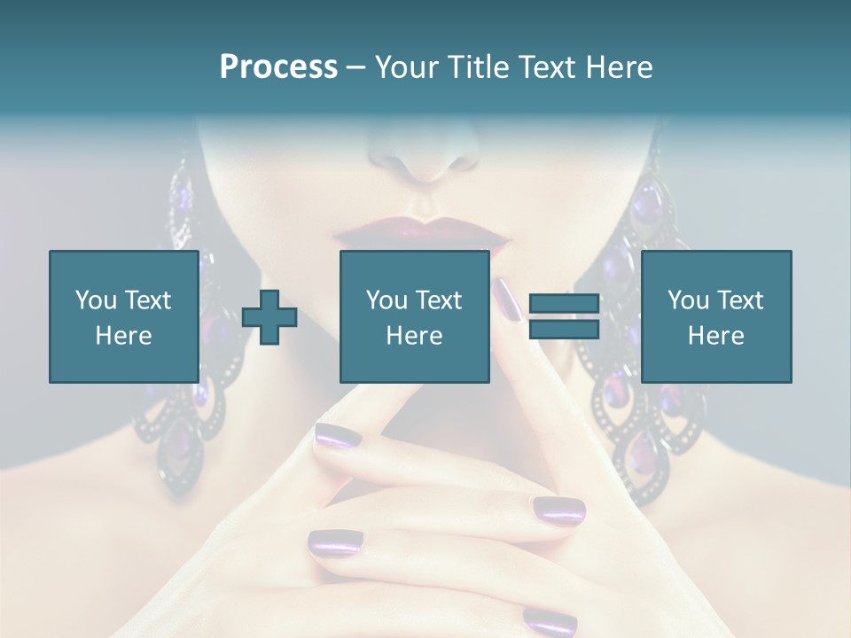 Lipstick Nail Girl PowerPoint Template