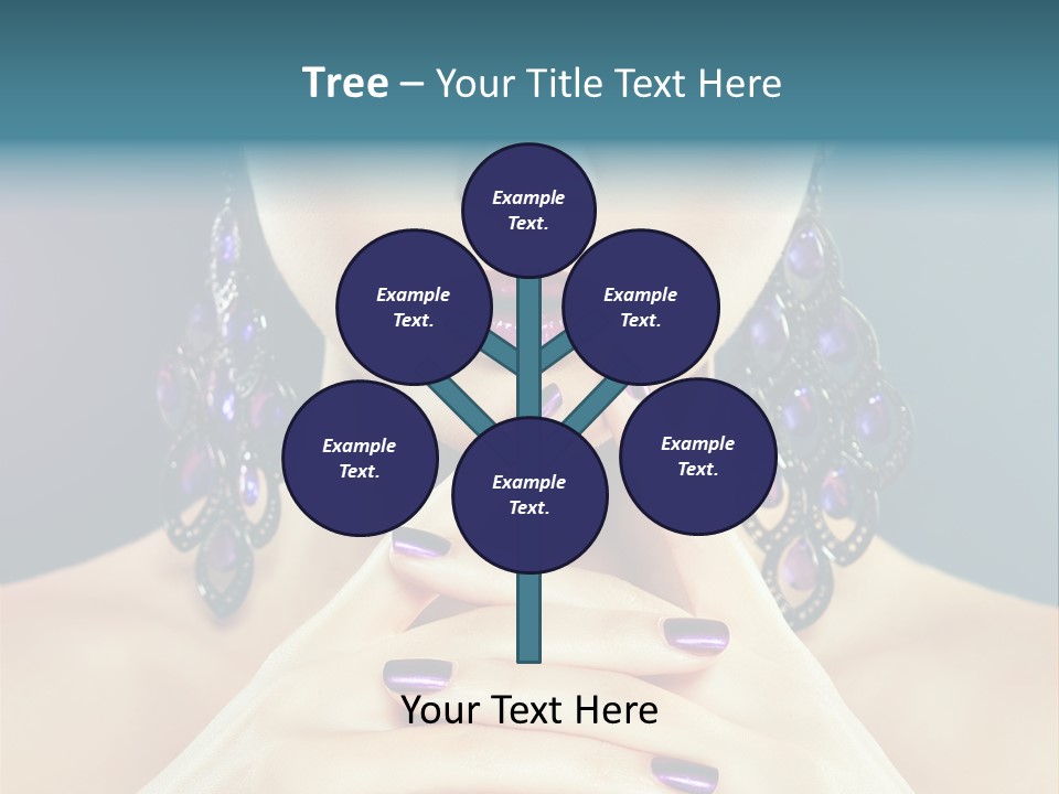 Lipstick Nail Girl PowerPoint Template