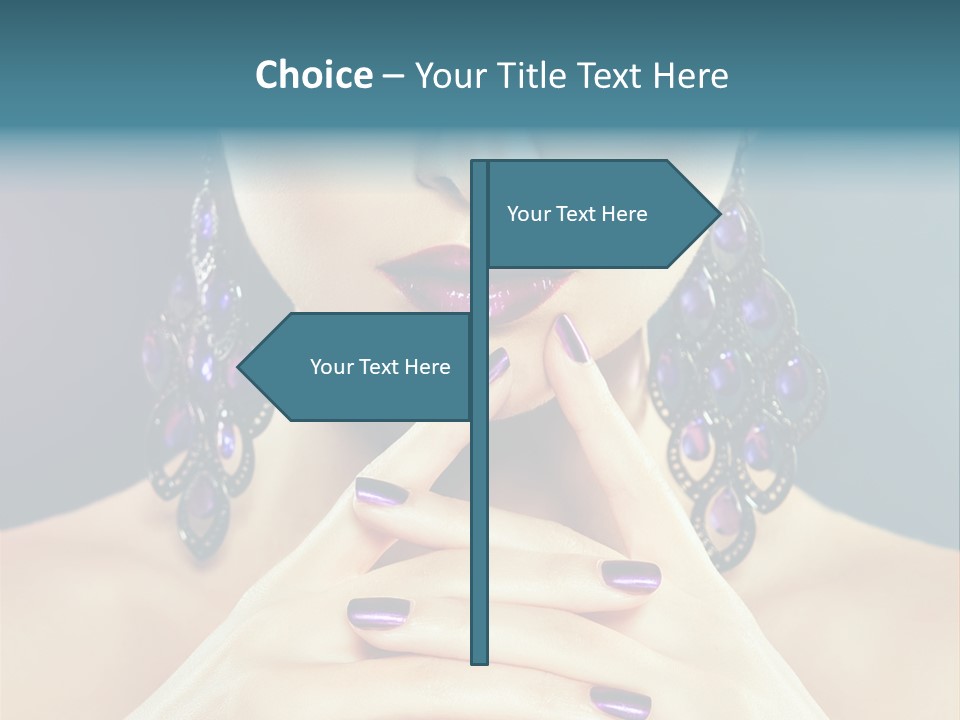 Lipstick Nail Girl PowerPoint Template