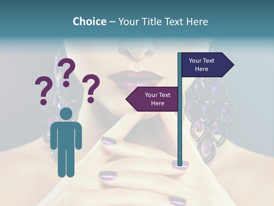 Lipstick Nail Girl PowerPoint Template