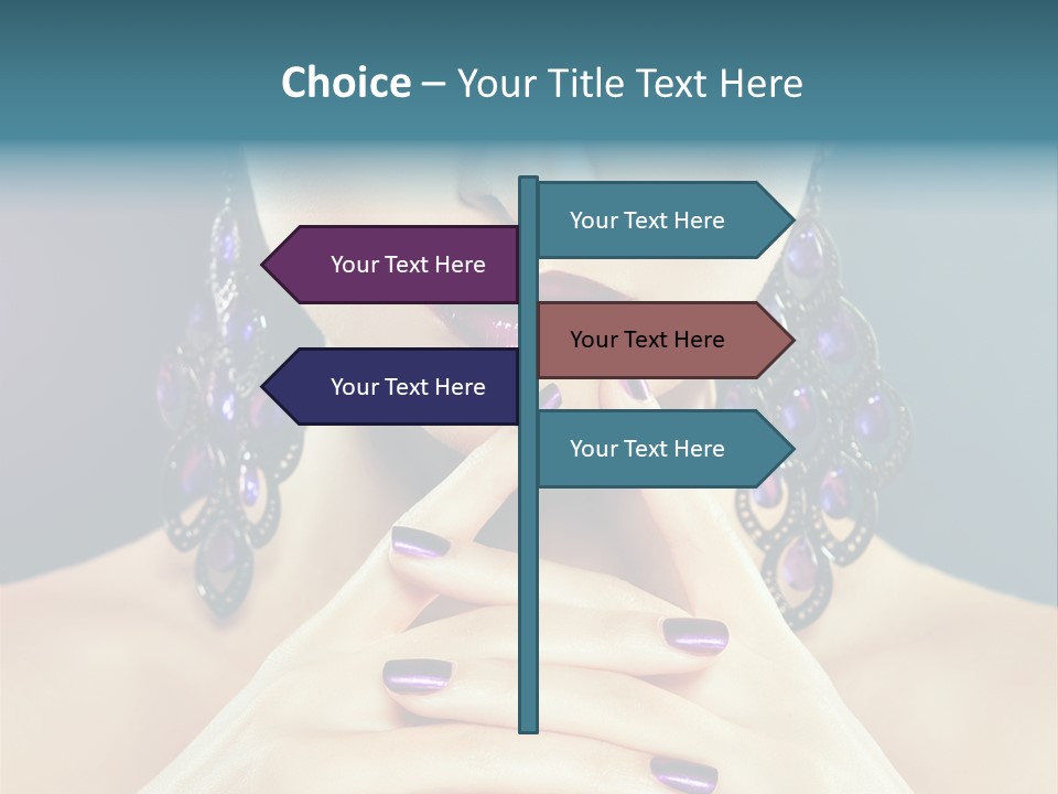 Lipstick Nail Girl PowerPoint Template