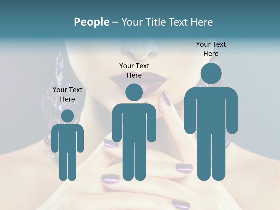 Lipstick Nail Girl PowerPoint Template