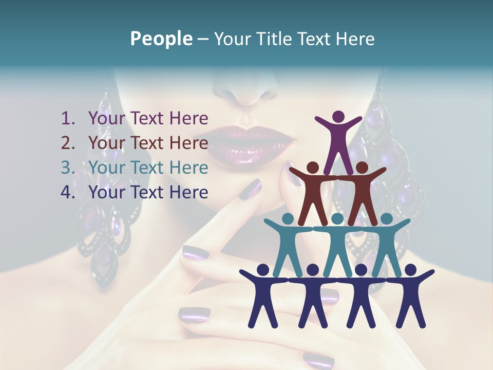 Lipstick Nail Girl PowerPoint Template
