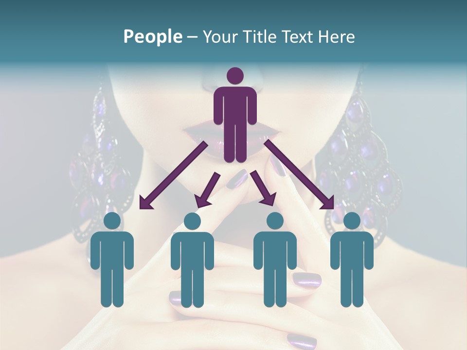 Lipstick Nail Girl PowerPoint Template