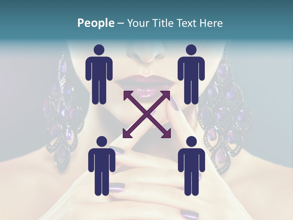 Lipstick Nail Girl PowerPoint Template