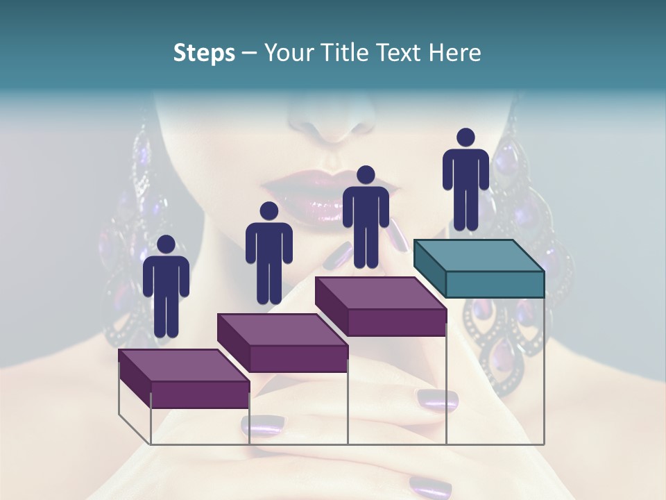 Lipstick Nail Girl PowerPoint Template