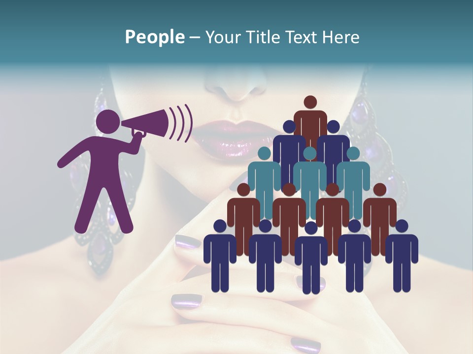 Lipstick Nail Girl PowerPoint Template