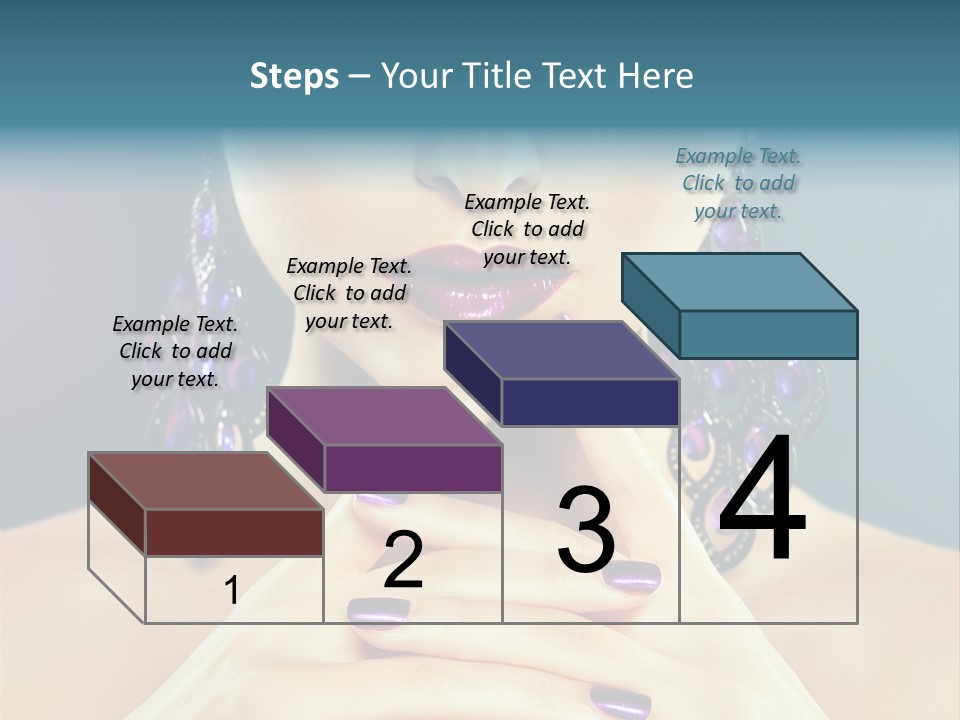 Lipstick Nail Girl PowerPoint Template