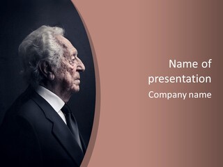 Portrait Wrinkle Ancient PowerPoint Template