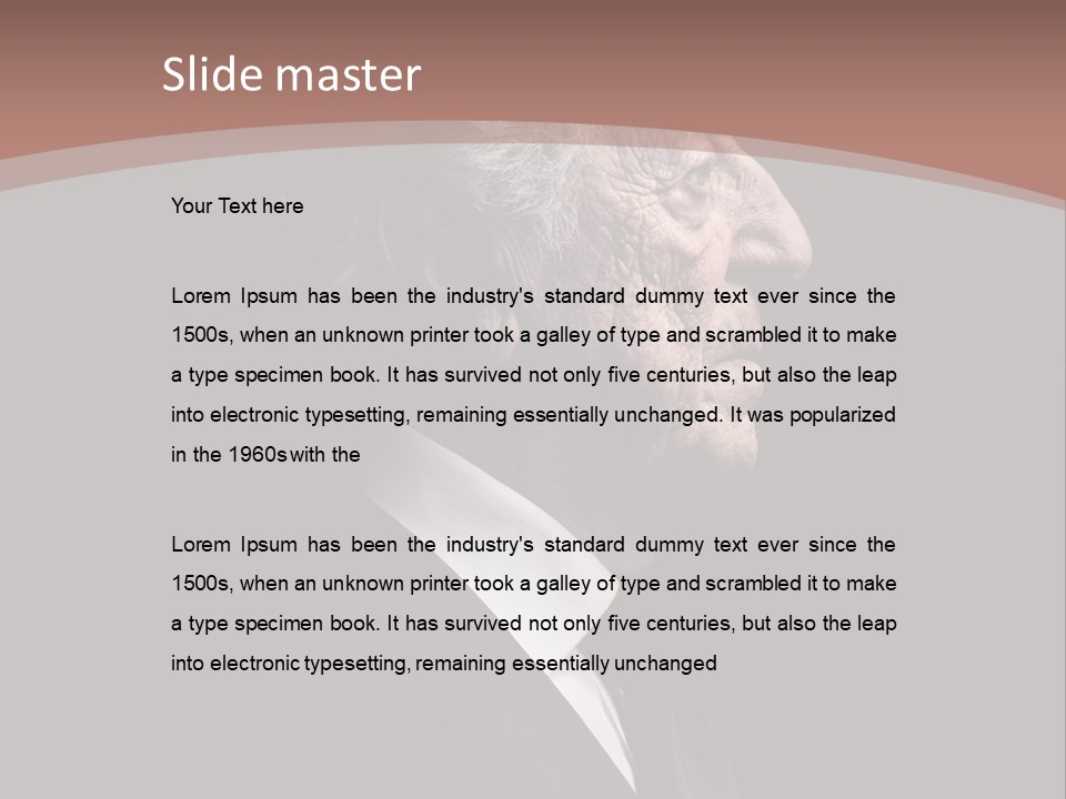 Portrait Wrinkle Ancient PowerPoint Template