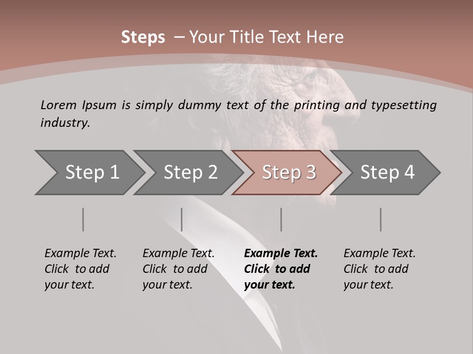 Portrait Wrinkle Ancient PowerPoint Template