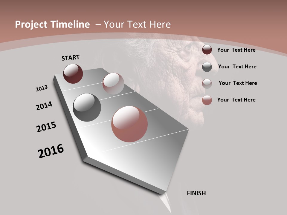 Portrait Wrinkle Ancient PowerPoint Template