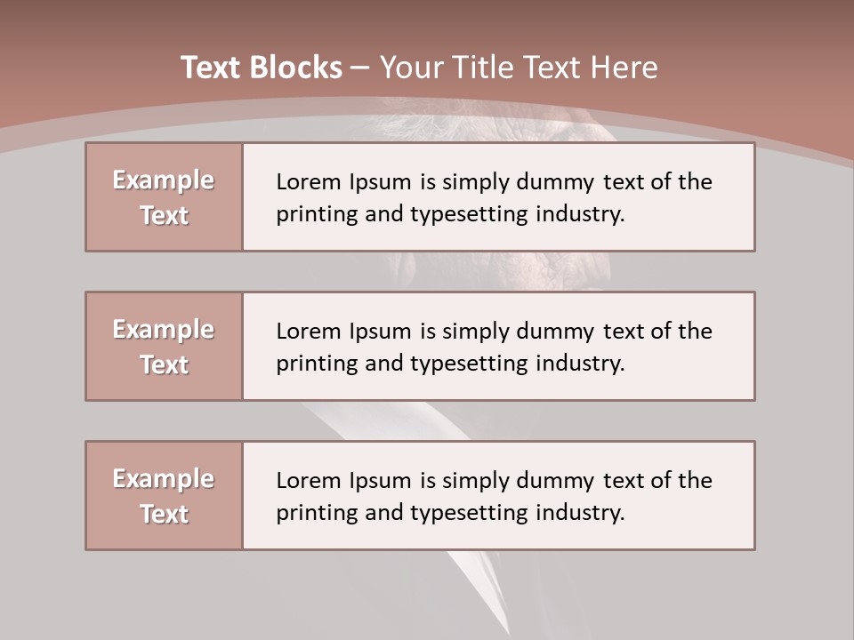 Portrait Wrinkle Ancient PowerPoint Template