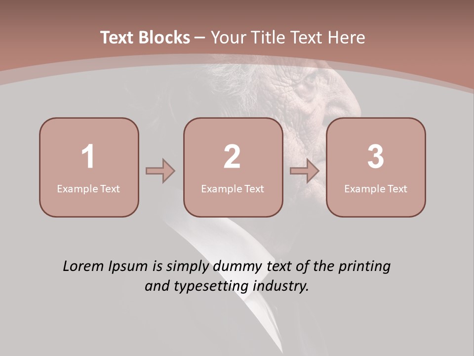 Portrait Wrinkle Ancient PowerPoint Template
