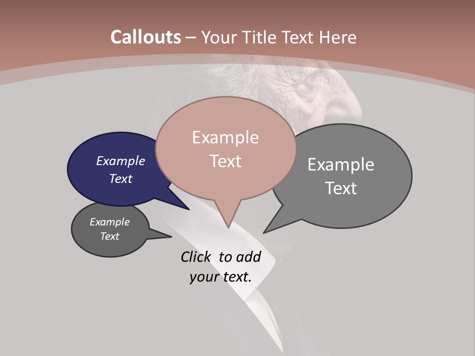 Portrait Wrinkle Ancient PowerPoint Template