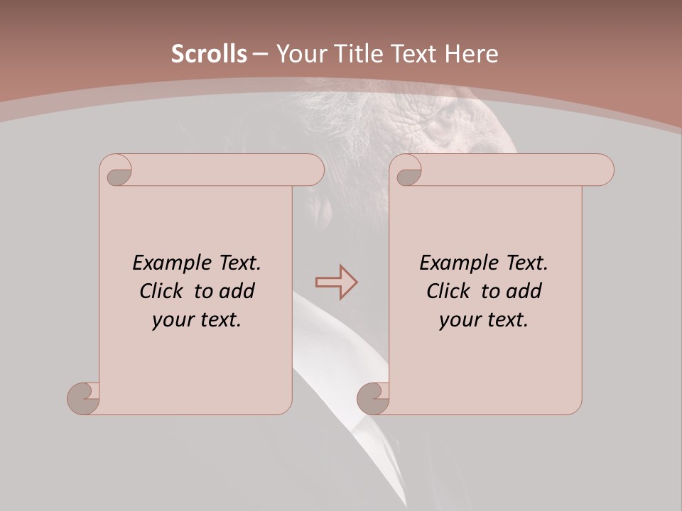 Portrait Wrinkle Ancient PowerPoint Template