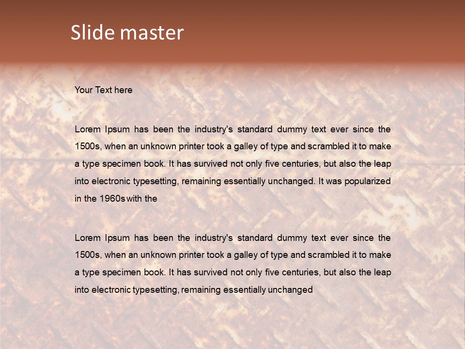 Rust Grill Irregular PowerPoint Template