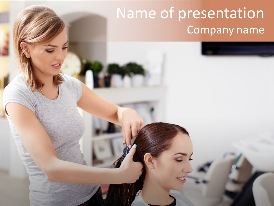 S Hair Hairdresser PowerPoint Template