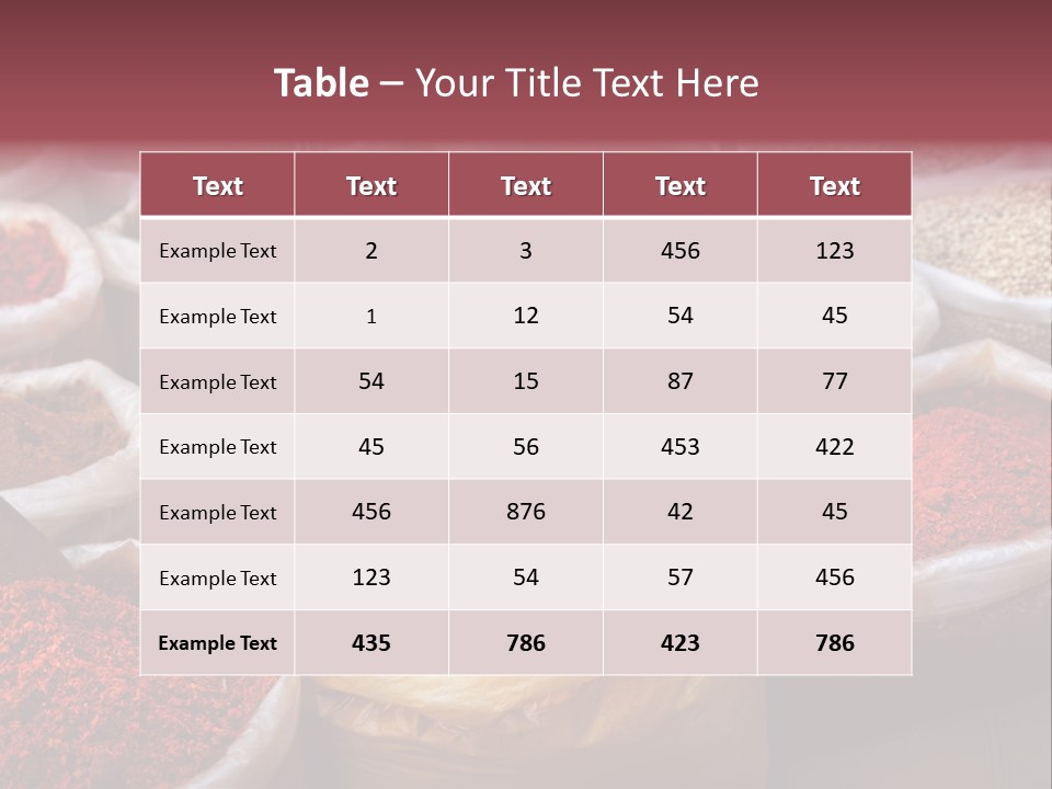 Powder Bazaar Gourmet PowerPoint Template