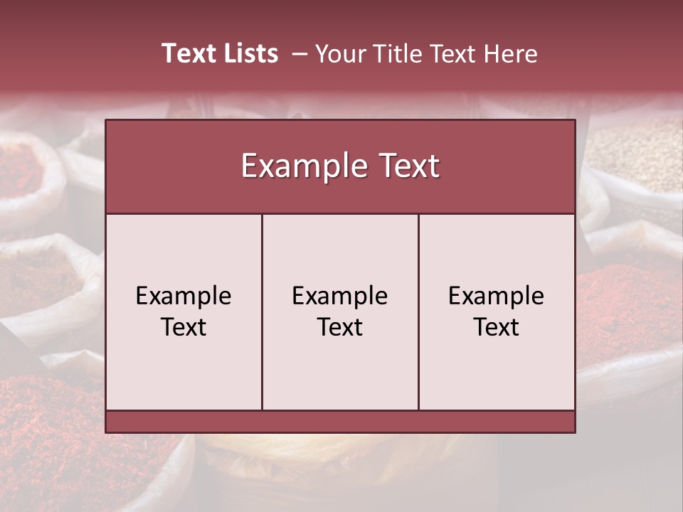 Powder Bazaar Gourmet PowerPoint Template