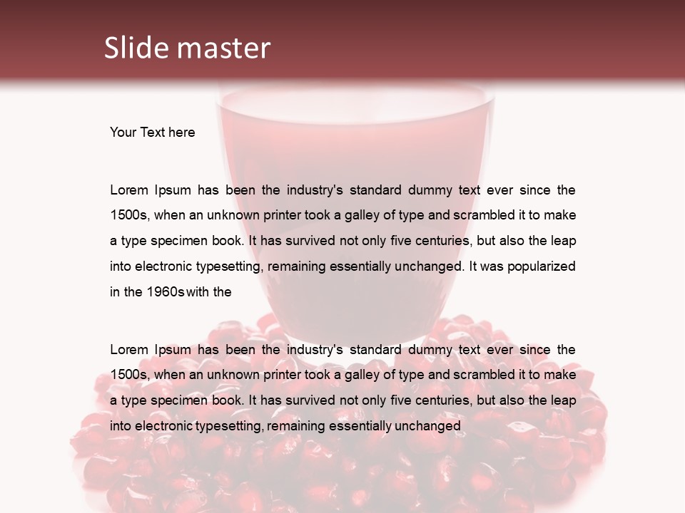 Closeup Superfruit Drink PowerPoint Template