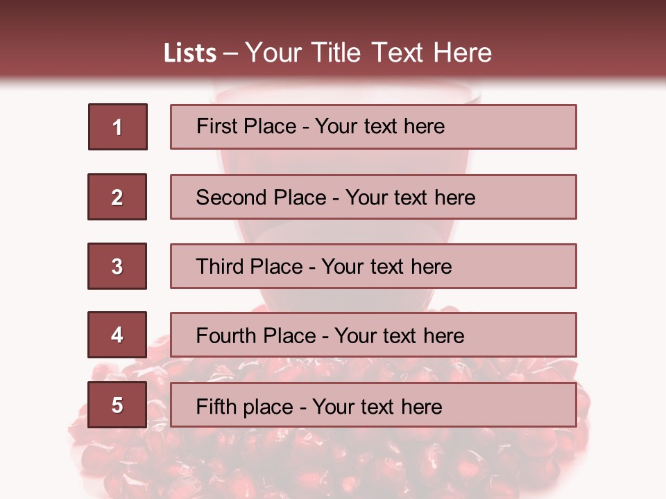 Closeup Superfruit Drink PowerPoint Template