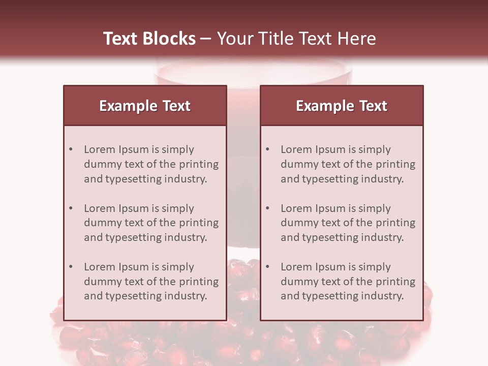 Closeup Superfruit Drink PowerPoint Template