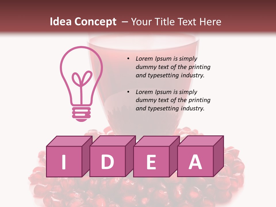 Closeup Superfruit Drink PowerPoint Template