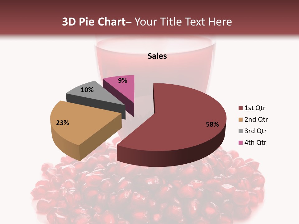 Closeup Superfruit Drink PowerPoint Template