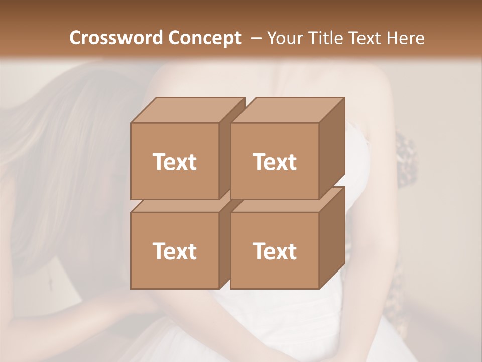 Bride Make Up Happy PowerPoint Template