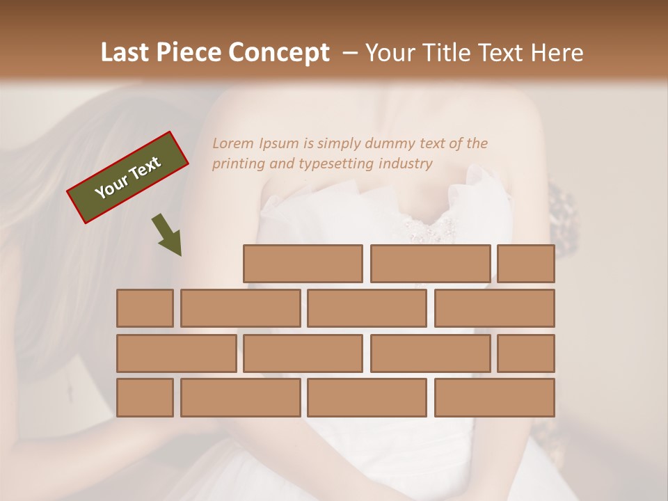 Bride Make Up Happy PowerPoint Template