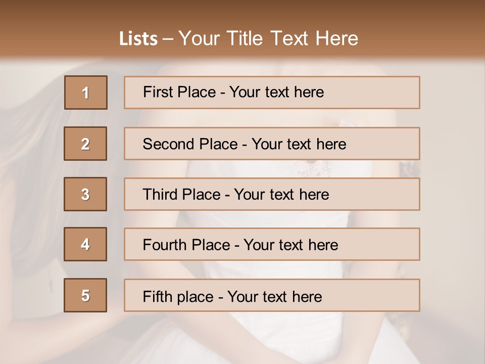 Bride Make Up Happy PowerPoint Template