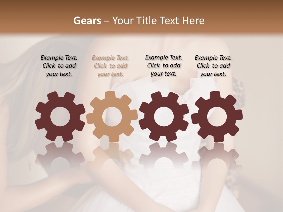 Bride Make Up Happy PowerPoint Template