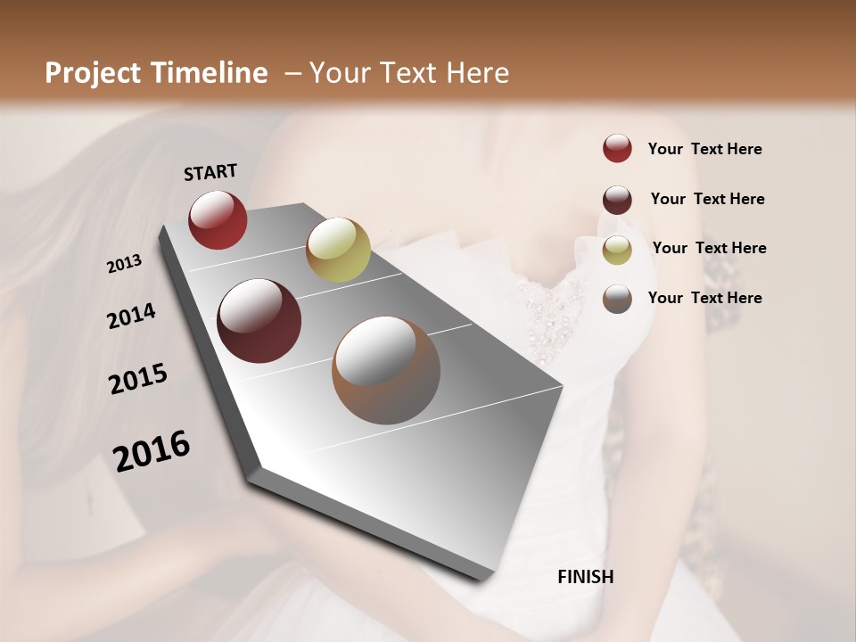 Bride Make Up Happy PowerPoint Template