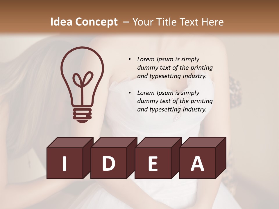 Bride Make Up Happy PowerPoint Template