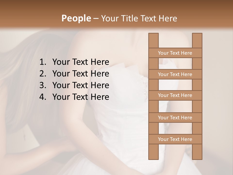Bride Make Up Happy PowerPoint Template