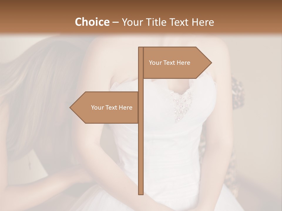 Bride Make Up Happy PowerPoint Template