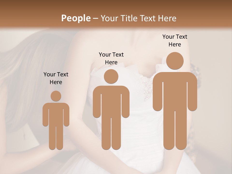 Bride Make Up Happy PowerPoint Template