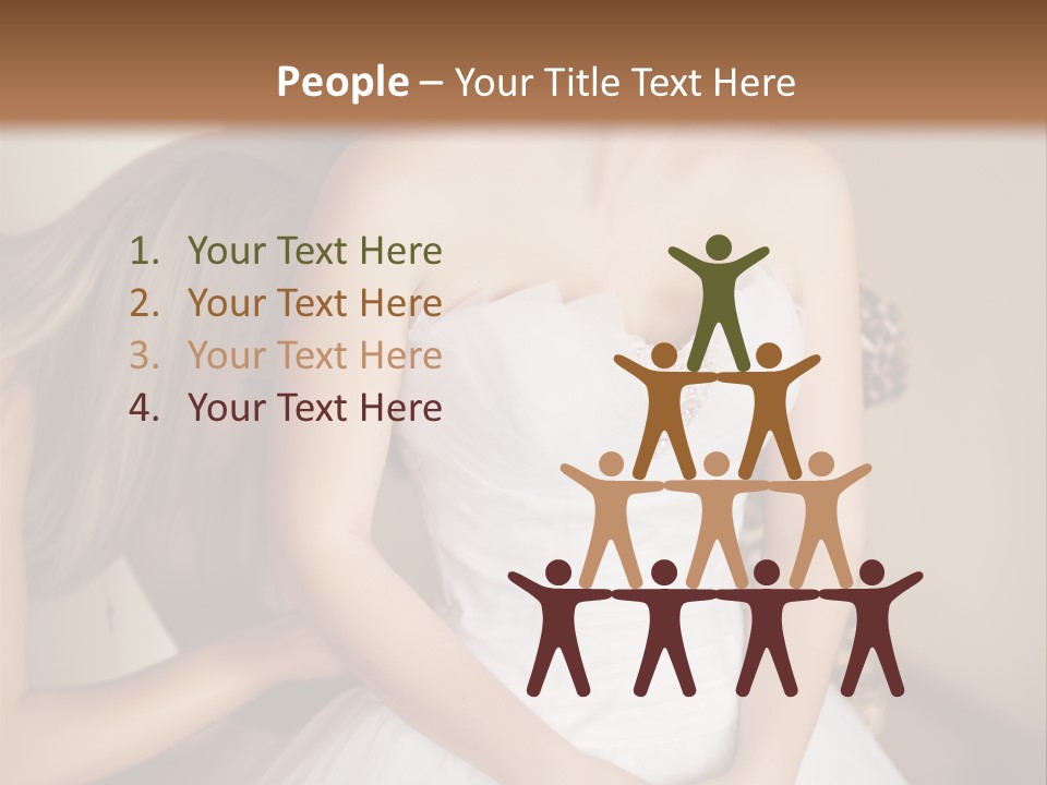 Bride Make Up Happy PowerPoint Template