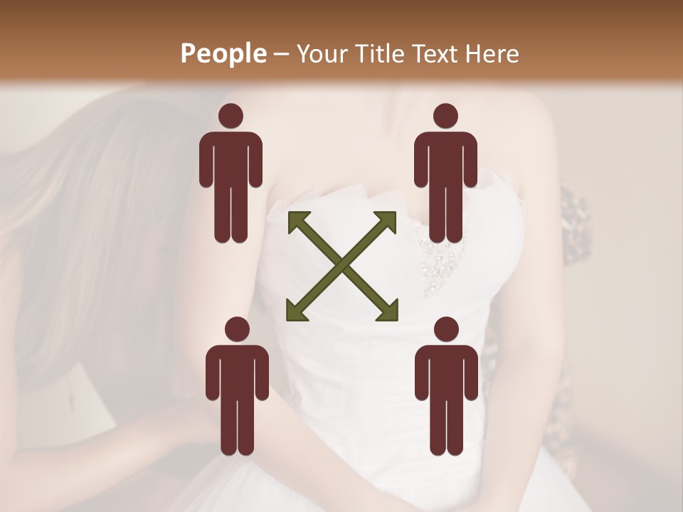 Bride Make Up Happy PowerPoint Template