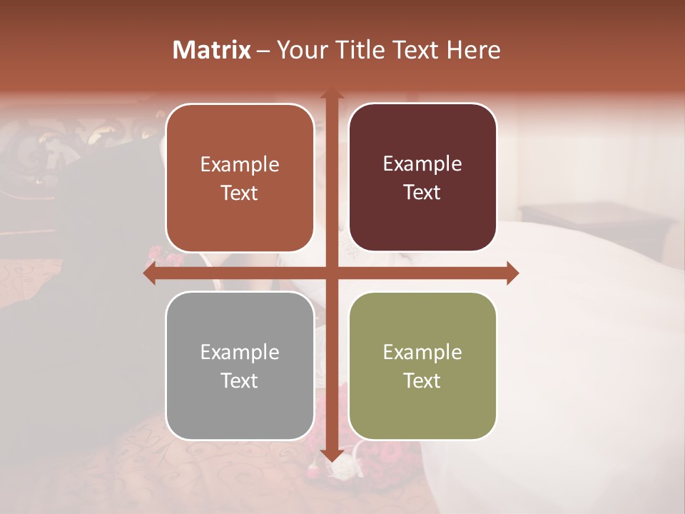 Happiness Bouquet Wife PowerPoint Template