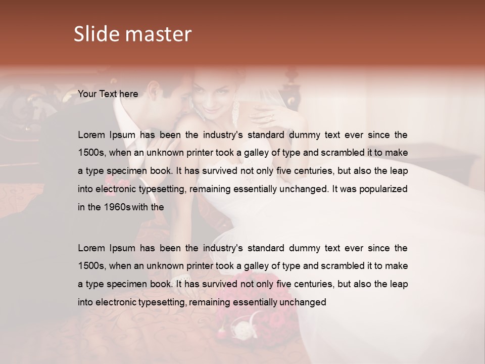 Happiness Bouquet Wife PowerPoint Template