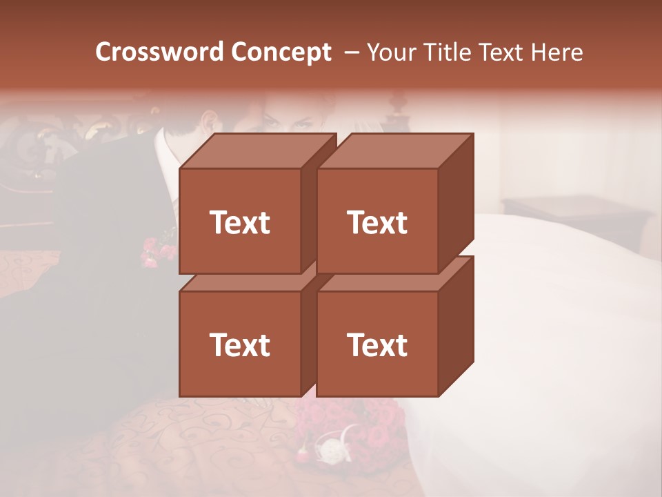 Happiness Bouquet Wife PowerPoint Template